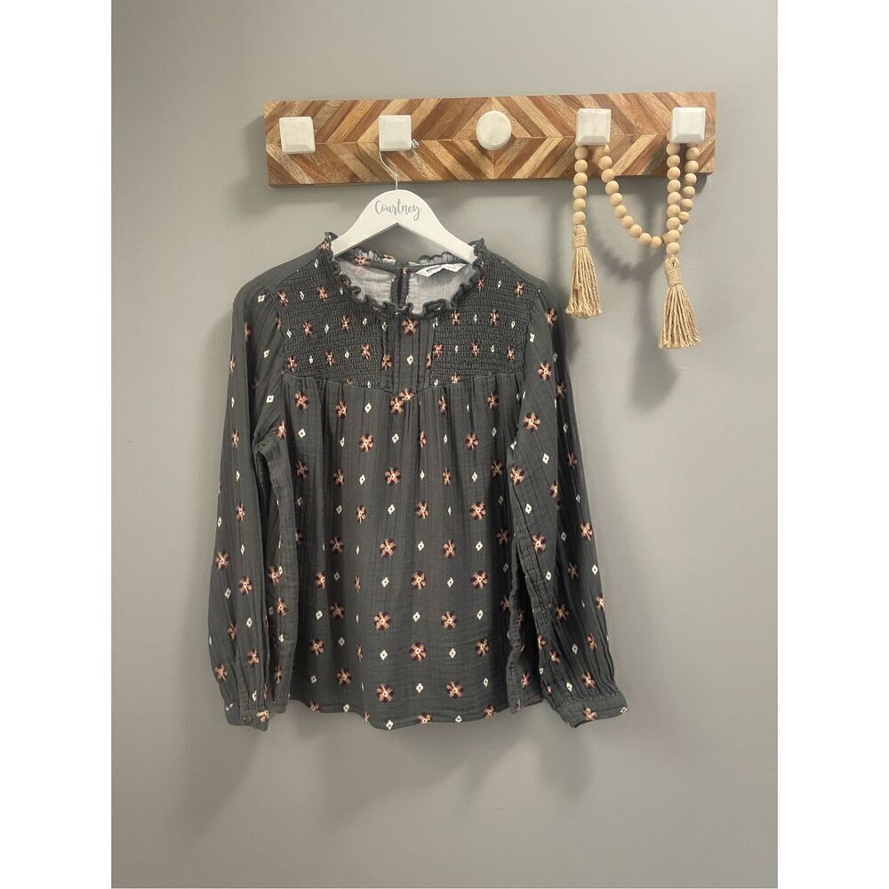 Sonoma floral muslin top Size Large